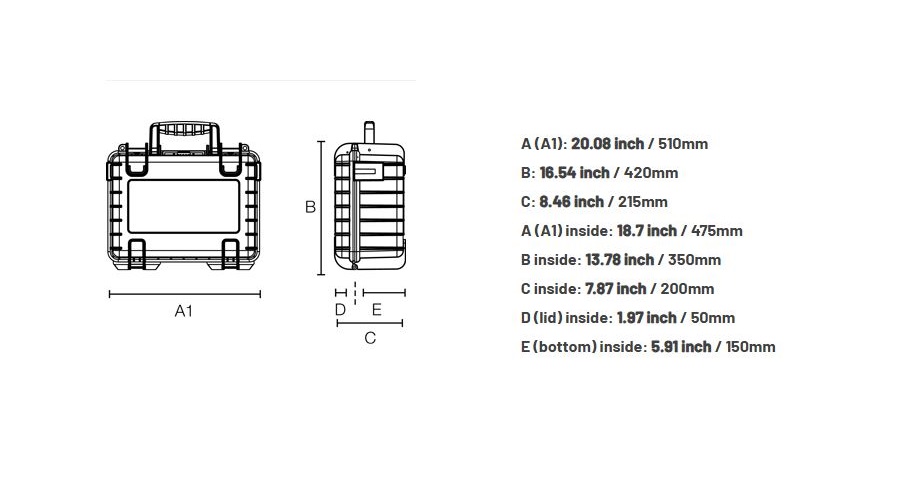 Кейс Защитный B&W Outdoor Type 6000 Оранжевый 475x350x200 мм-3