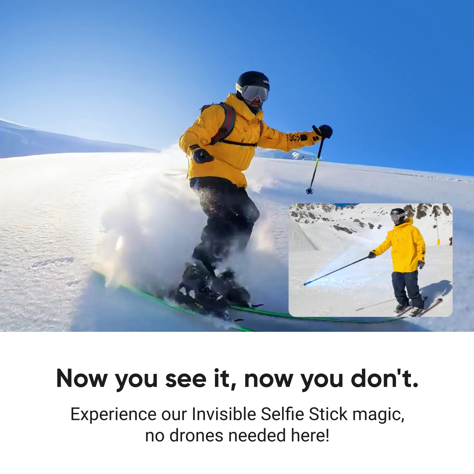 Монопод Insta360 Invisible Selfie Stick (23см - 114 см)-7