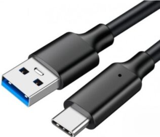 Кабель USB3 Gen2 10Gbps 30см Type C(m)-Type A(m) KS-is KS-845B-0.5