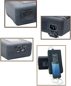 Аккумулятор V-Mount Dynacore DS-130SI 130W встроенная зарядка от 220В 130Wh-3