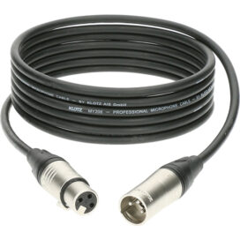 Кабель микрофонный XLR_3pin(Male) - XLR_3pin(Female)  BK  Ø6mm 2М