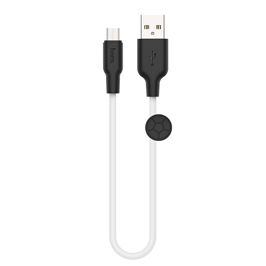 Кабель Зарядный USB 2.0 Type-A/MicroUSB Hoco x21 plus silicone Белый,0.25 м-1