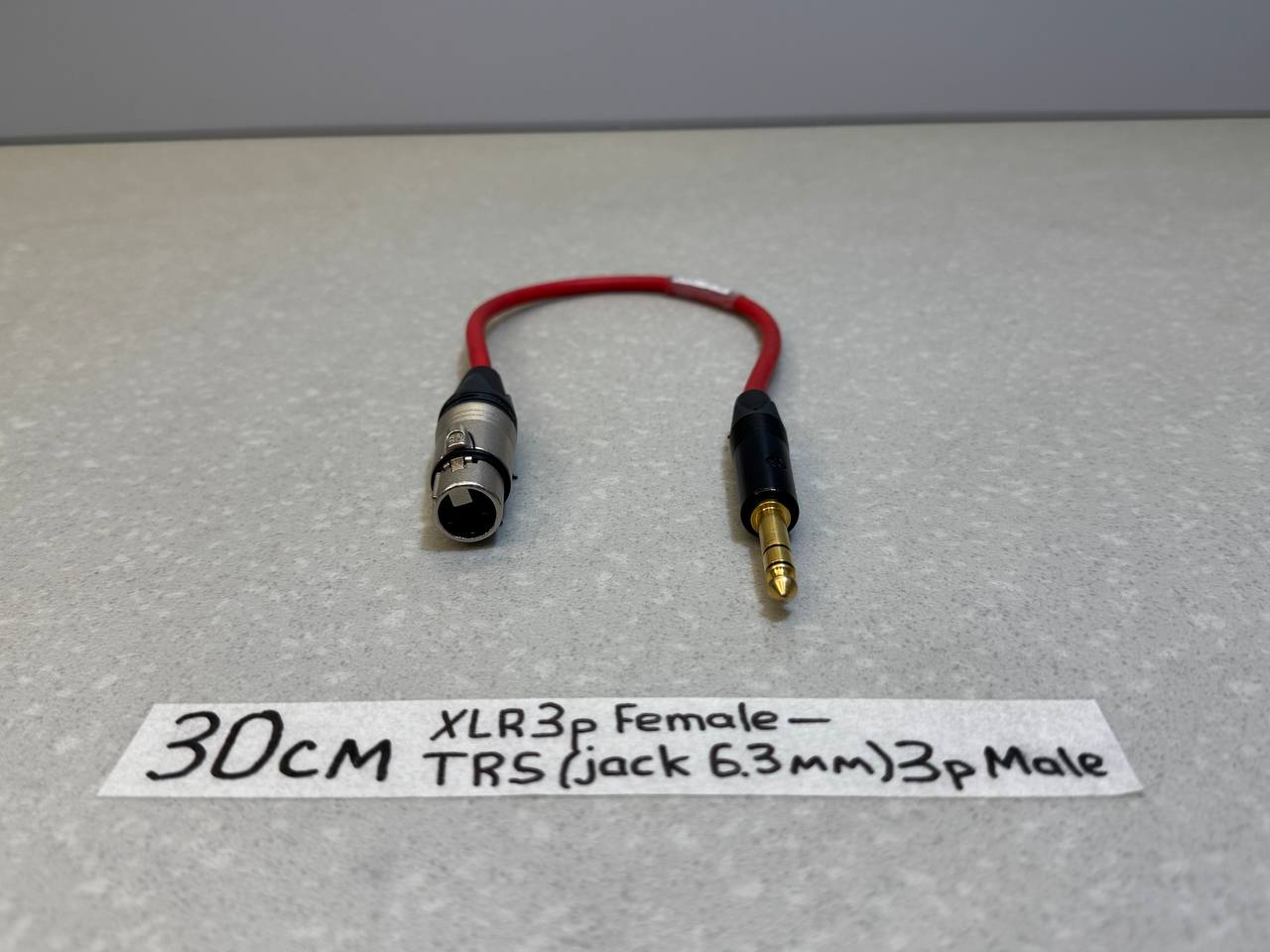 Кабель-переходник XLR_3pin(Female)一JACK(TRS)_6.3mm(Male) RD(10)См-3