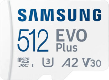 Карта памяти microSDXC 512Gb Samsung EVO Plus UHS-I U3 V30 A2 (MB-MC512KA)