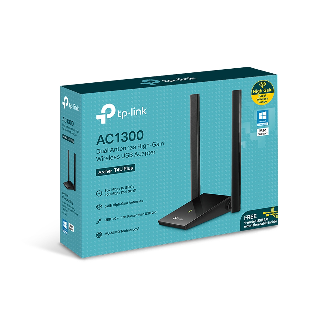 Двухдиапазонный беспроводной USB-адаптер TP-Link Archer T4U Plus AC1300-3