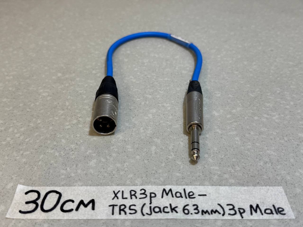 Кабель-переходник XLR_3pin(Male)一JACK(TRS)_6.3mm(Male) BL(10)См-1