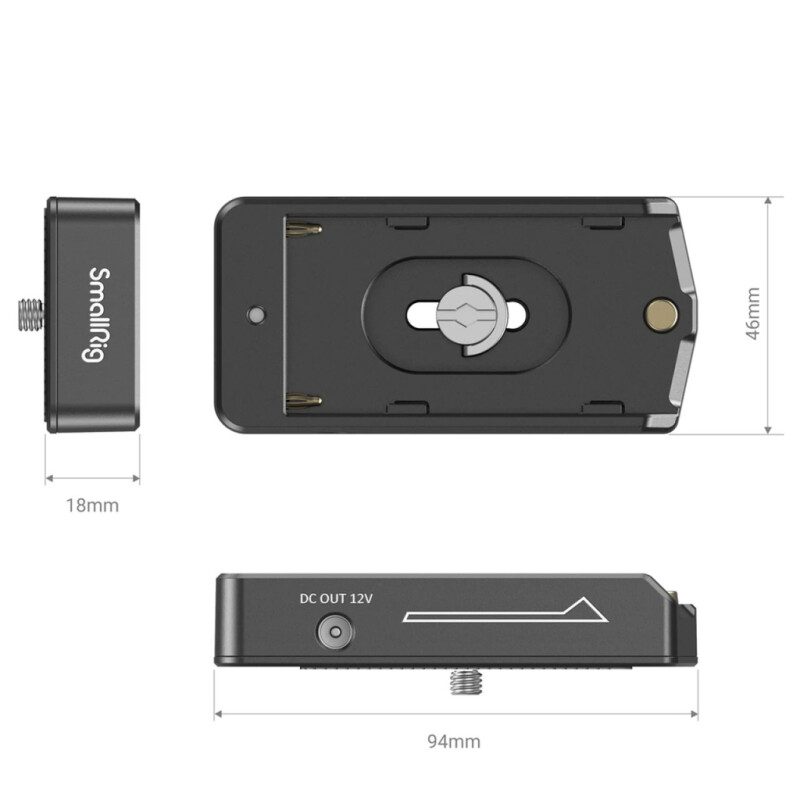 Площадка Питания SmallRig 3018 для NP-F (DCout 7.4V; DCout 12V)-1