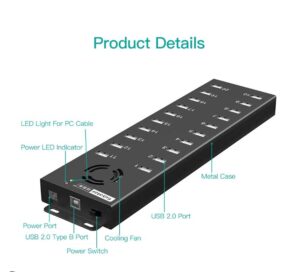 Комплект USB Концентратор Sipolar A-805P 20 порт USB 2,0